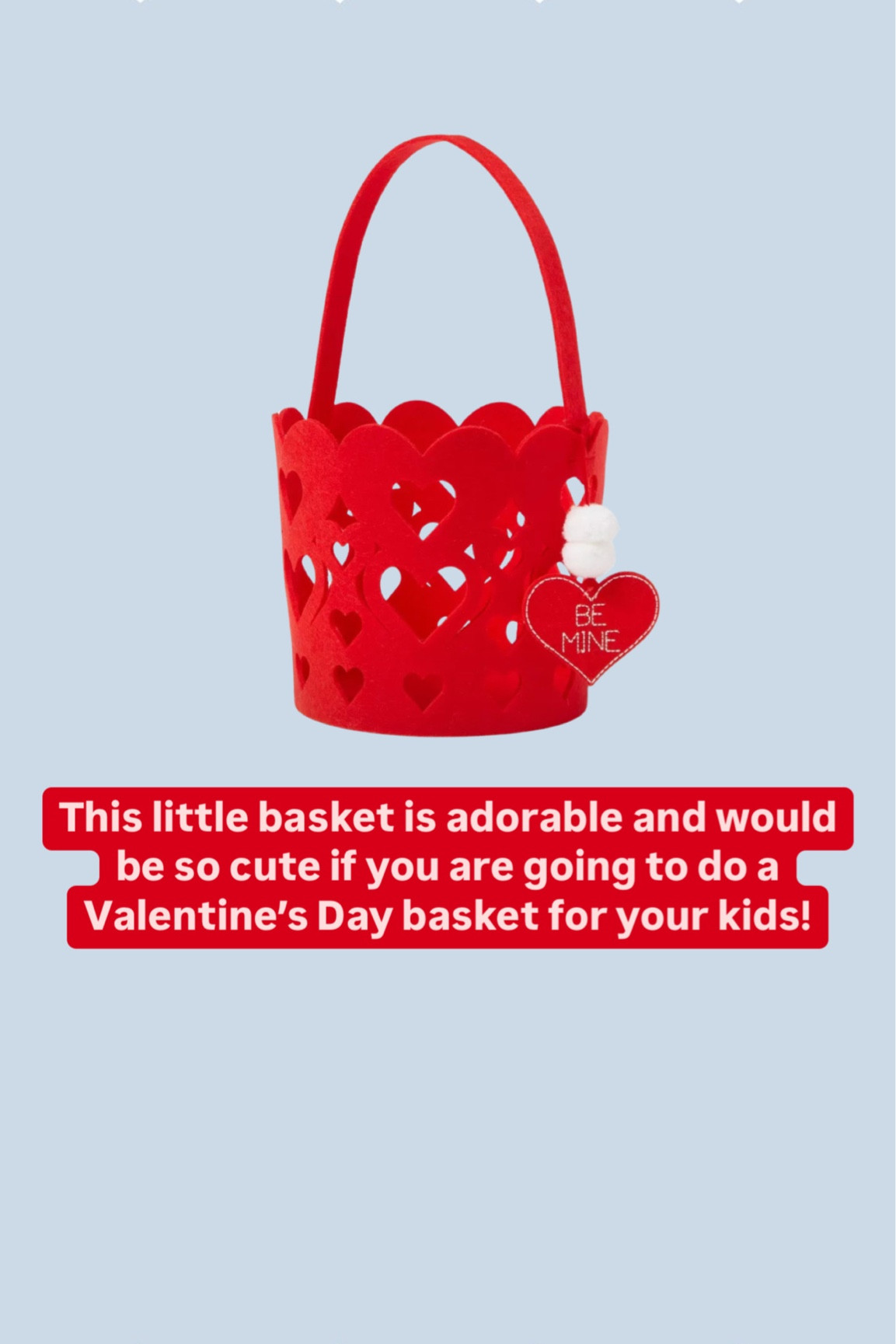 Such a cute heart basket for a Valentine’s Day basket for your kids. Only $3

#LTKHoliday #LTKParties #LTKKids
