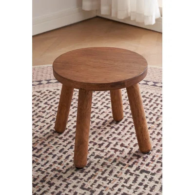 Solid Wood Stool Footstool,Small Round Wooden Ottoman,Plant Stand, Wood Accent Stool | Wayfair North America