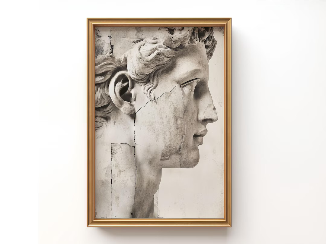 Roman Statue Print, Ancient Rome, Print David, Digital Download, Greek Mythology Art, Bust Statue... | Etsy (US)