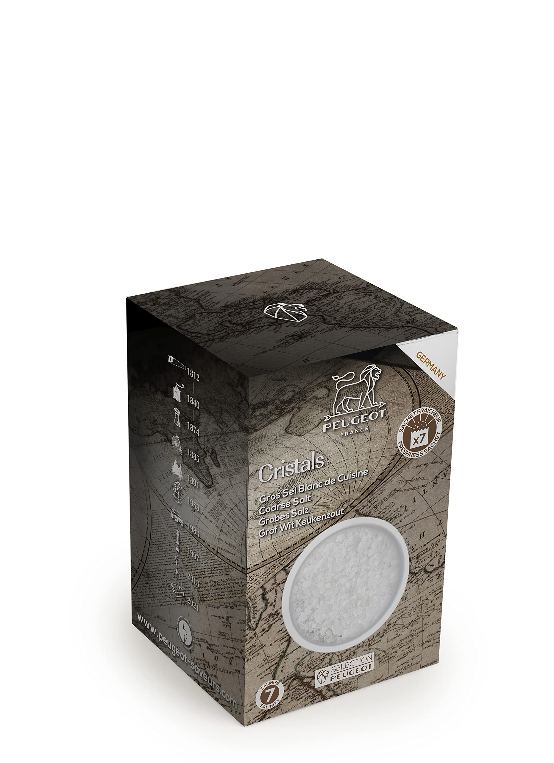 Peugeot Coarse Dry White Salt, 350g - 7 fresh sachets of 50g | Amazon (US)