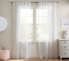 Classic Voile Sheer Curtain, Set of 2 | Pottery Barn Kids