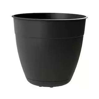 Bloem Dayton 20 in. Wide by 18.23 in Tall Black Plastic Planter 480204-1001 | The Home Depot