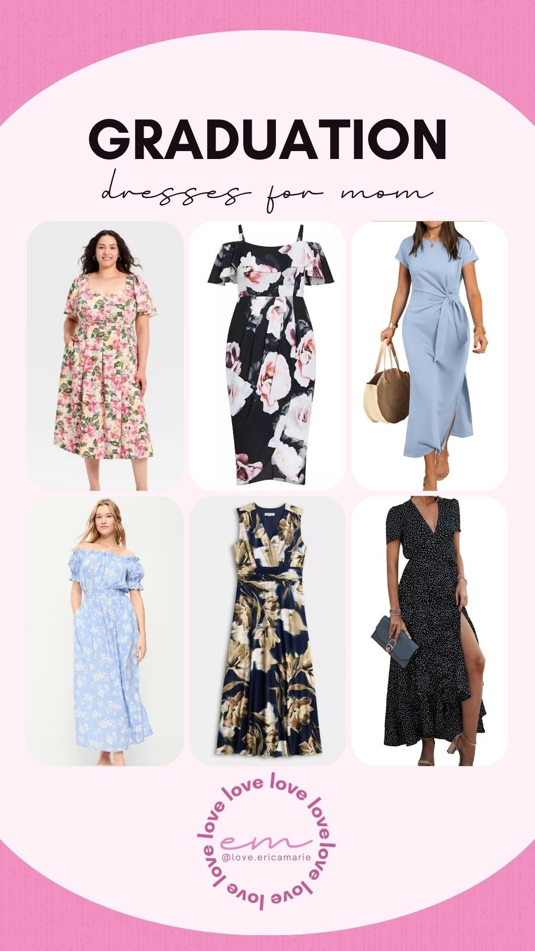 These are the most adorable graduation dresses for moms of seniors. I love the floral print for a spring graduation and they are all appropriate and midsize approved. These are my favorites if you are looking for a flattering dress for the day. 

#LTKOver40 #LTKMidsize #LTKSeasonal