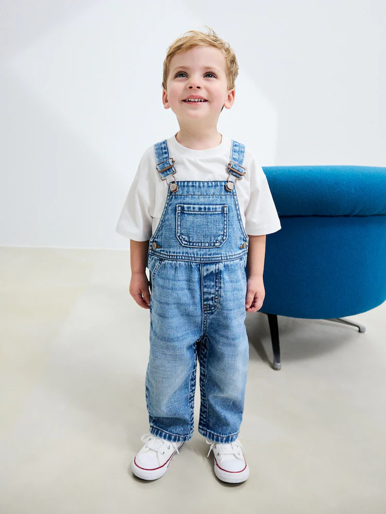 Mid Blue Denim Dungarees (3mths-7yrs) | Next US