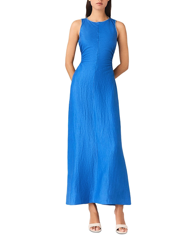 Maje Backless Linen Blend Midi Dress | Bloomingdale's (US)