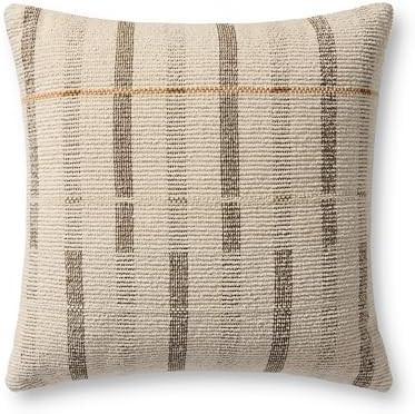 Loloi II Collection PLL0175 Ivory/Brown 20'' x 20'' Cover Only Pillow | Amazon (US)