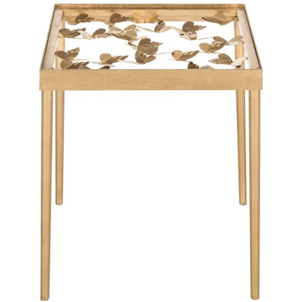 Rosalie Butterfly Side Table - Antique Gold Leaf - Safavieh | Target