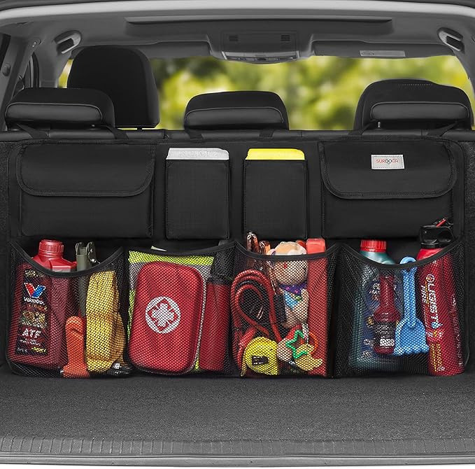 SURDOCA Hanging Trunk Organizer for SUV, [UPGRADED 7 Times] Car Organizers and Storage, Car Acces... | Amazon (US)