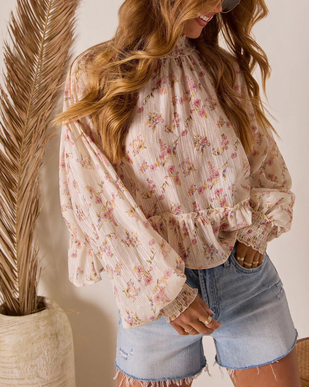 Cienna Mock Neck Blouse | VICI