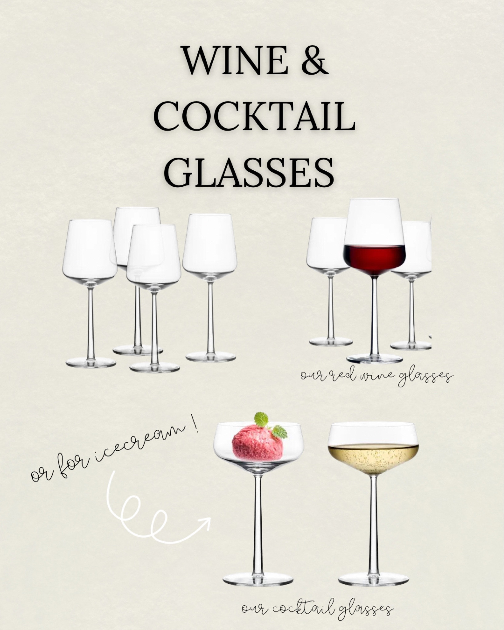 Great quality wine/cocktail glasses we SWEAR by! #home #wine #cocktail #iittala #glassware 

#LTKhome