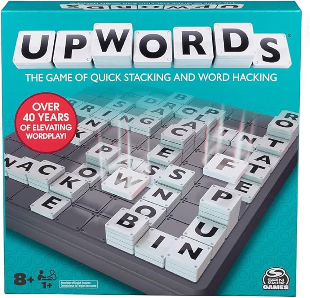 Upwords, The Game of Quick Stacking & Word Hacking with Stackable Letter Tiles, 2022 Edition | Wo... | Amazon (US)