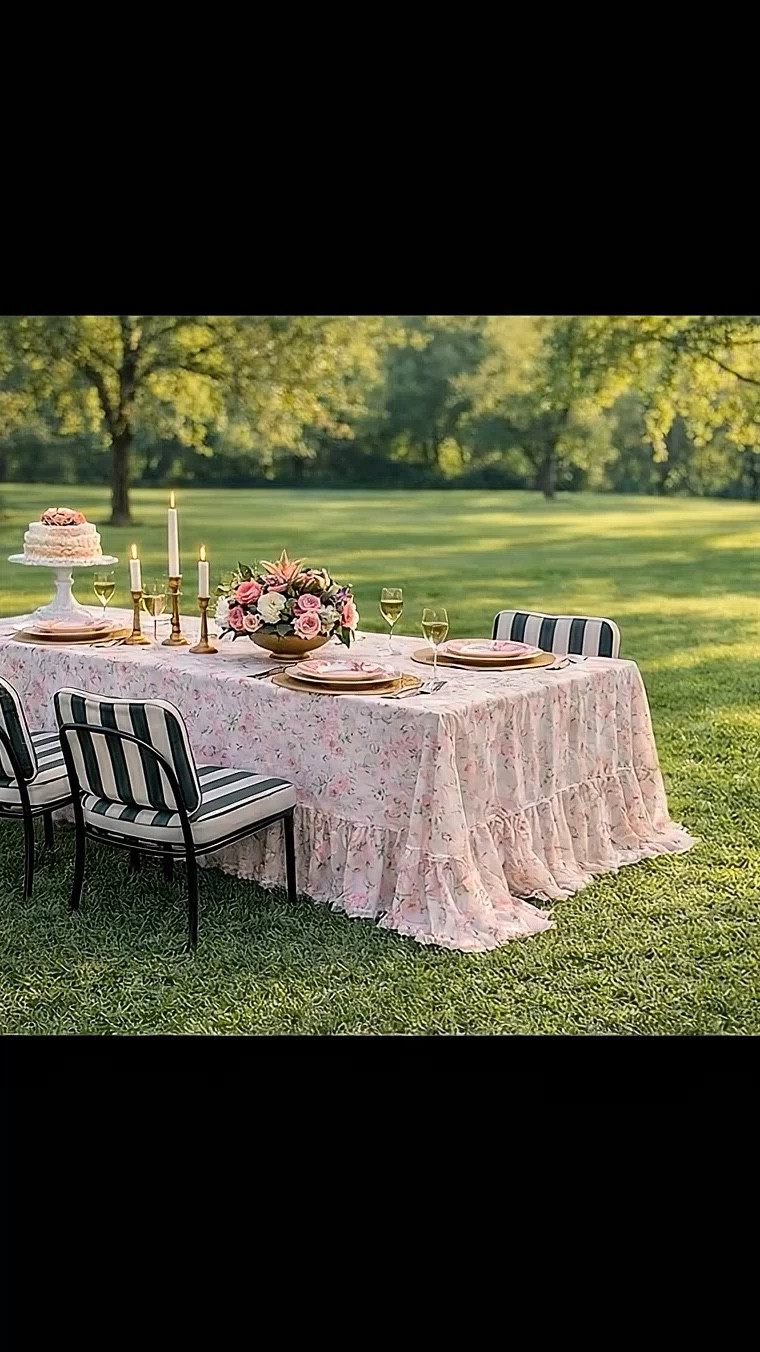 Long weekend mood, just in time for Easter 🌿

With spring officially here, it’s that time again—
opening up the outdoors, setting the table, and leaning into slower, sun-filled days.

A soft ruffled floral tablecloth draping to the ground, striped dining chairs, and a light, effortless setup that feels easy but still pulled together.

If you’ve been thinking about refreshing your outdoor space, this is the moment.

Everything linked to bring this spring table home.

#outdoordining #springtable #tablescape #diningtable #diningchair #tablecloth #floralarrangement #outdoorliving #patio #hosting #springdecor #easterdecor
