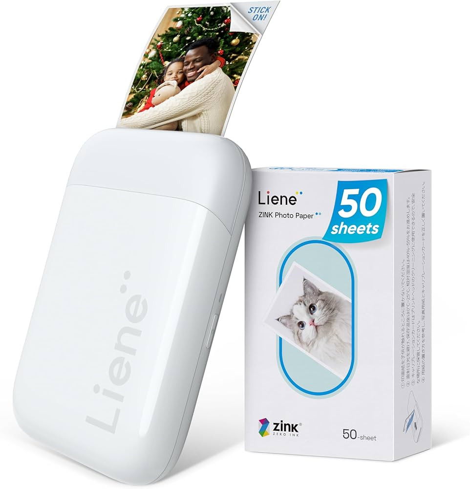 Liene 2x3” Photo Printer, Mini Instant Portable Color Mono Photo Printer Bundle 50 Zink Adhesiv... | Amazon (US)