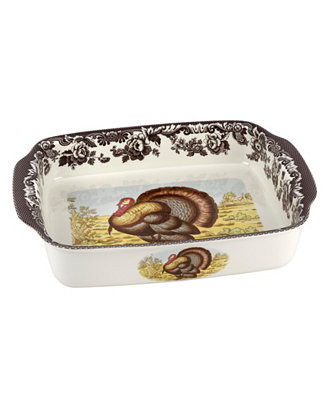 Spode Woodland Turkey Handled Lasagna Dish - Macy's | Macy's