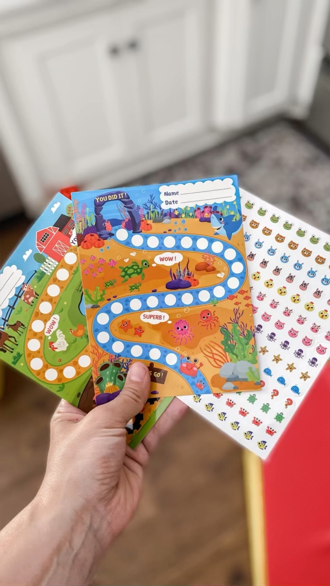 Sticker charts from Amazon that give toddlers and big kids a visual to track behavior and work towards a reward. Available in farm and ocean themes. Includes corresponding stickers!

#LTKFind #LTKfamily #LTKkids