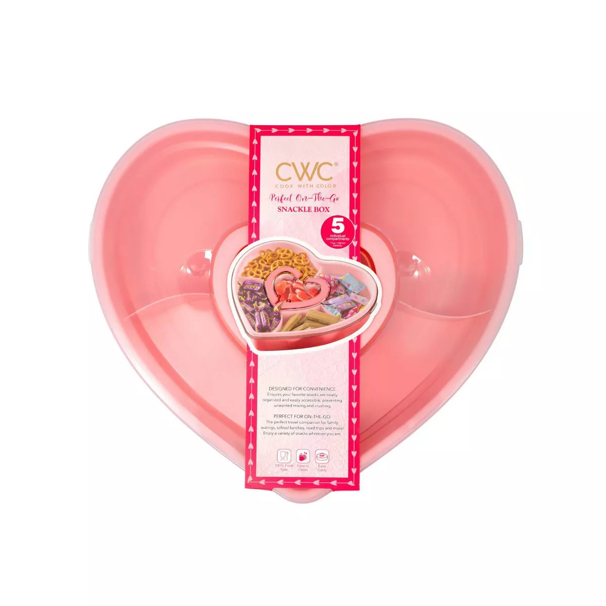Cook With Color Valentine Heart Figured Snack Box | Target