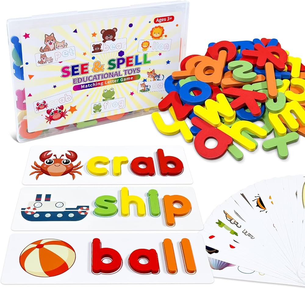 Learning Educational Toys for 2-6 Year Old Boys & Girls – See & Spell Letter Matching Game with... | Amazon (US)