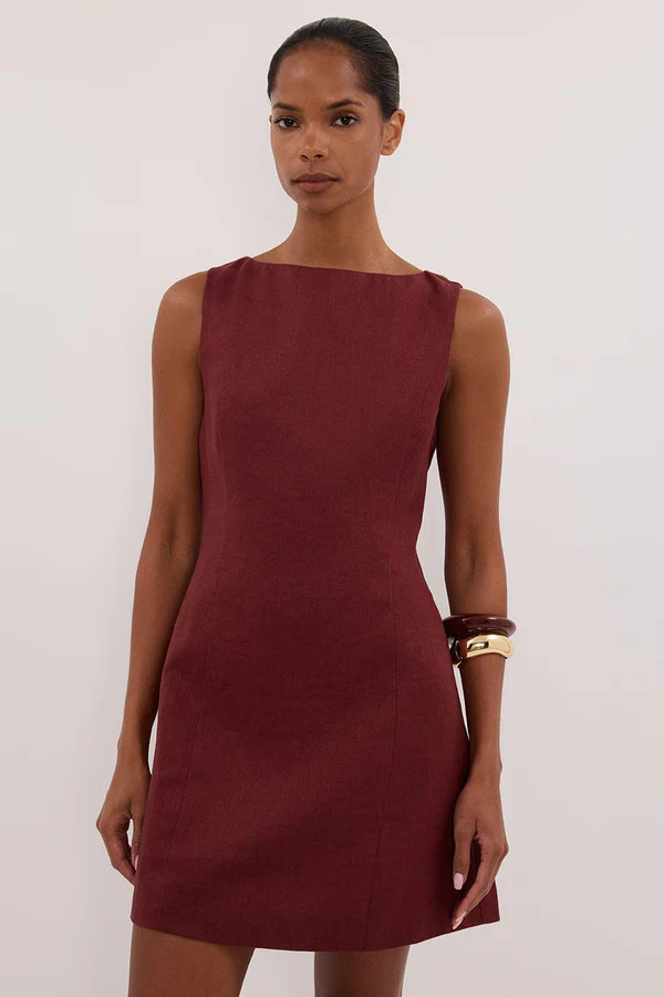 LACY SAHARA SLEEVELESS LINEN MINI DRESS | DISSH