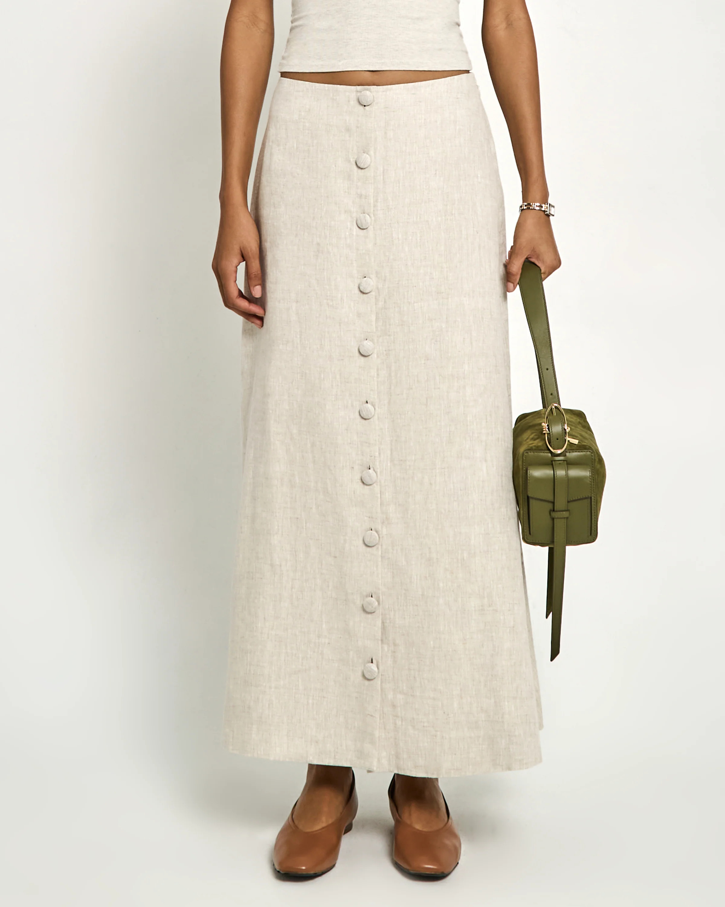 Sibel Linen Maxi Skirt | Few Moda