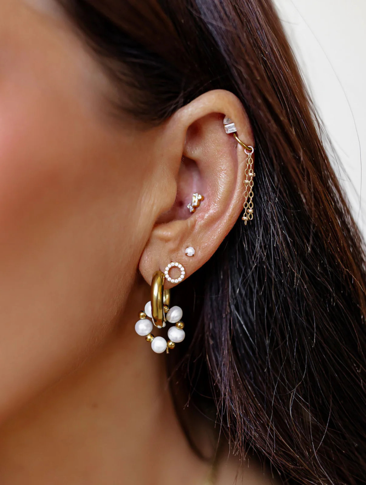 Ash & Shay Satellite Chain + Helix Hoop | Pierced by Ash Design
