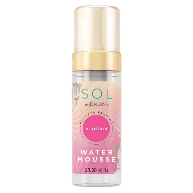 SOL by Jergens Medium Water Mousse, Self Tanner, Tanning Water Foam W/ Coconut, Dye-Free Formula ... | Target