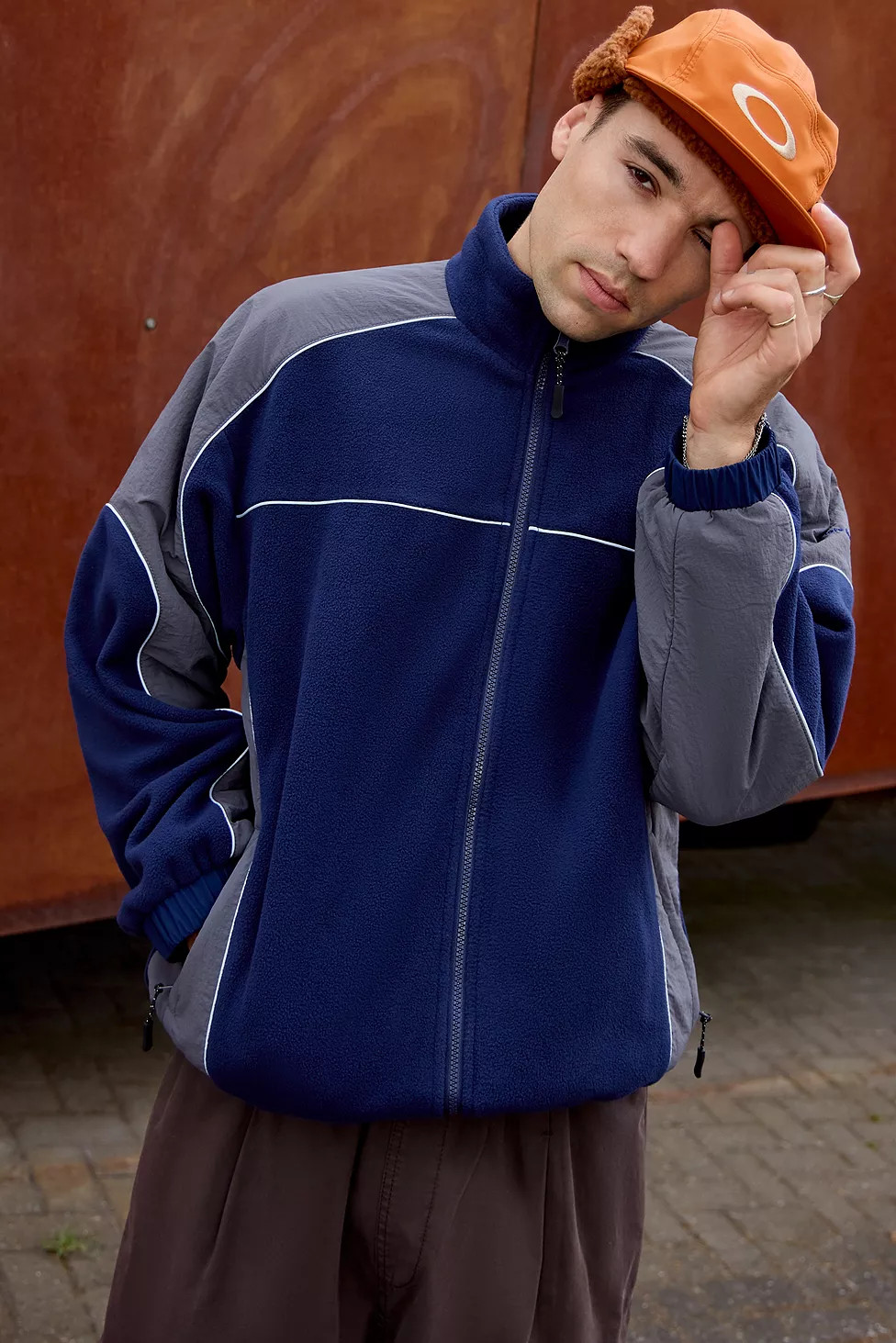 iets frans... Navy Atlas Fleece | Urban Outfitters UK