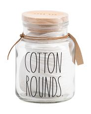 30ct Cotton Rounds With Large Glass Jar | TJ Maxx