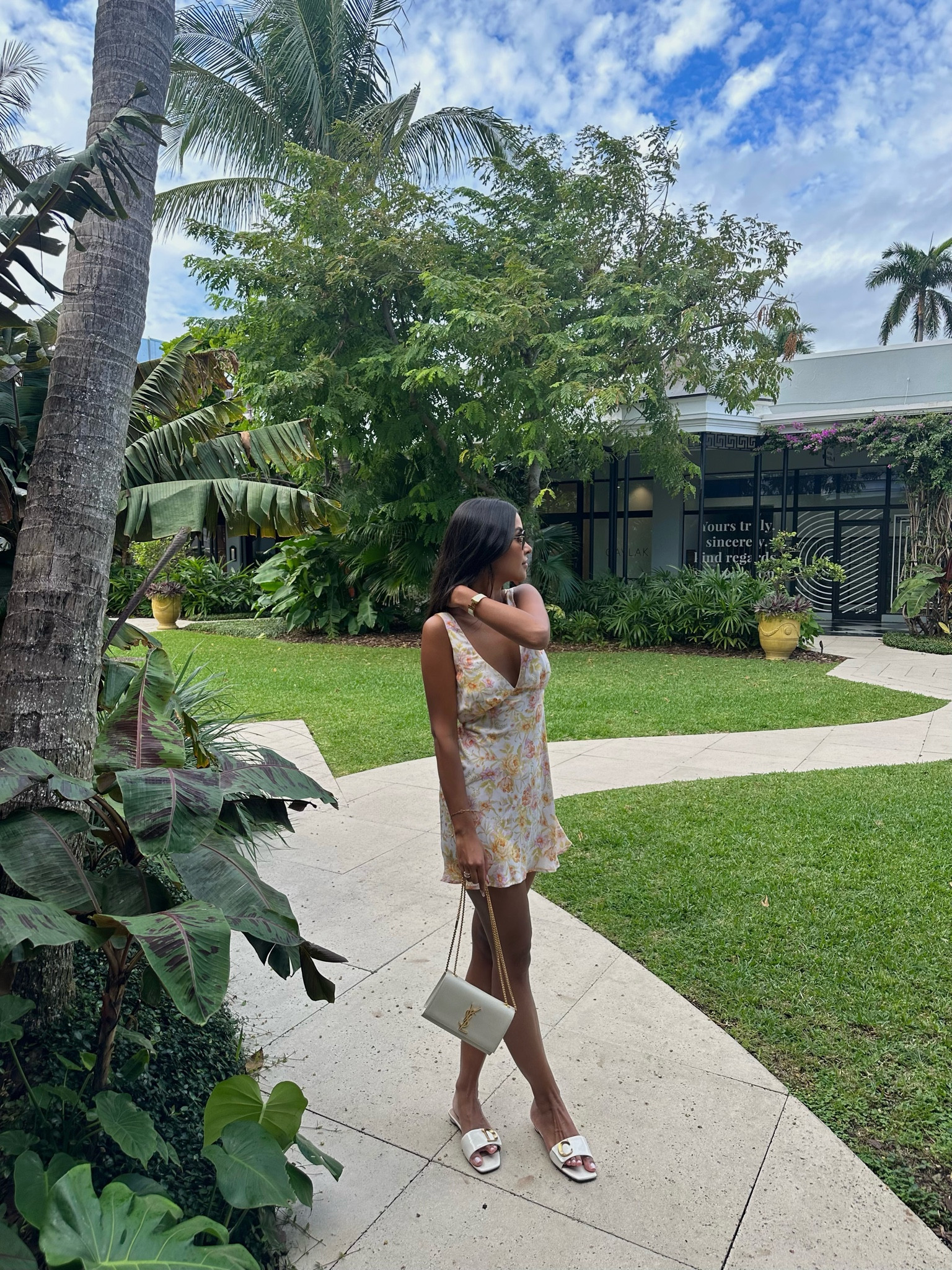 Wore this dress while out for lunch in Palm Beach. RESA brand on Revolve. Size Small 🌸 

#LTKsalealert #LTKtravel #LTKCyberWeek