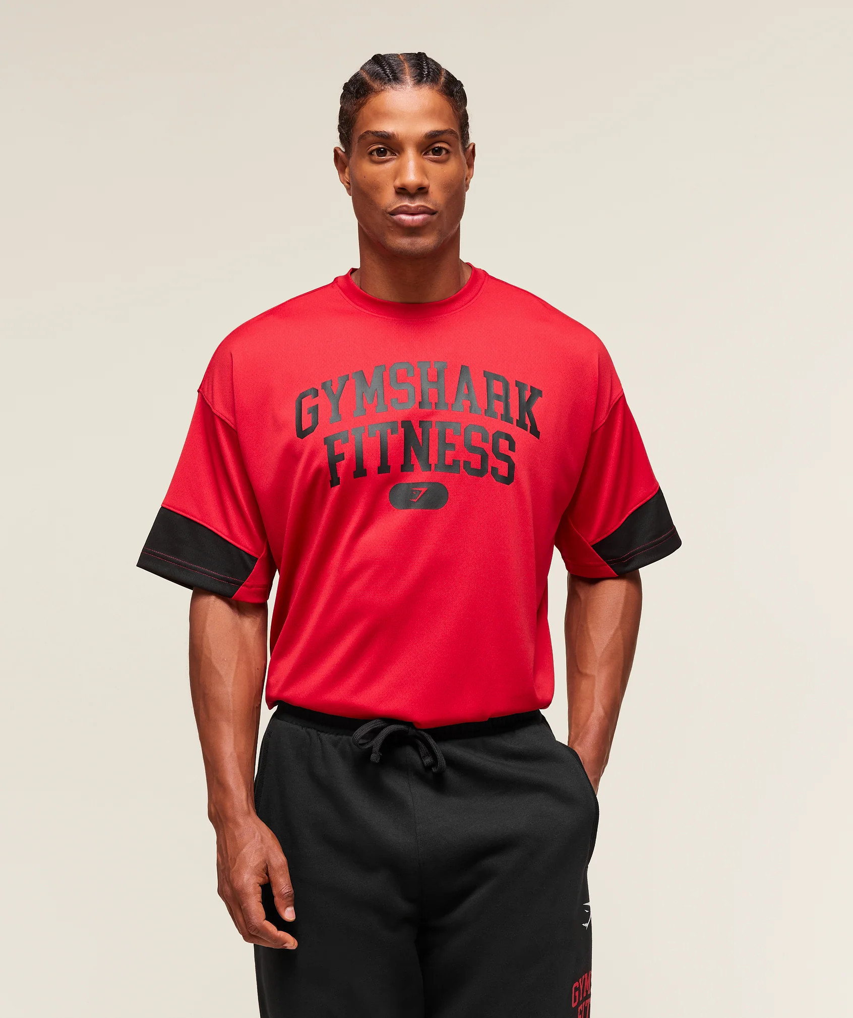 Gymshark Varsity Oversized T-Shirt - Conditioning Red | Gymshark EU