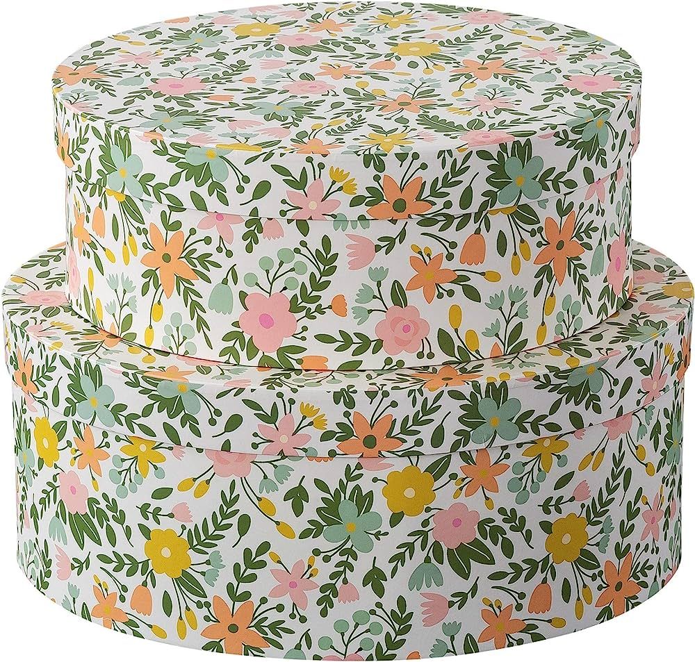 Soul & Lane Spring Fling Oval Decorative Keepsake Boxes with Lids - Set of 2: Floral Pattern Card... | Amazon (US)