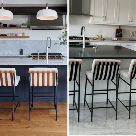 Denver Modern barstool DUPE! The price difference is incredible. 🤍 These modern barstools will elevate your kitchen not to mention, they have a 5 star review on wayfair!

#LTKhome #LTKstyletip #LTKsalealert
