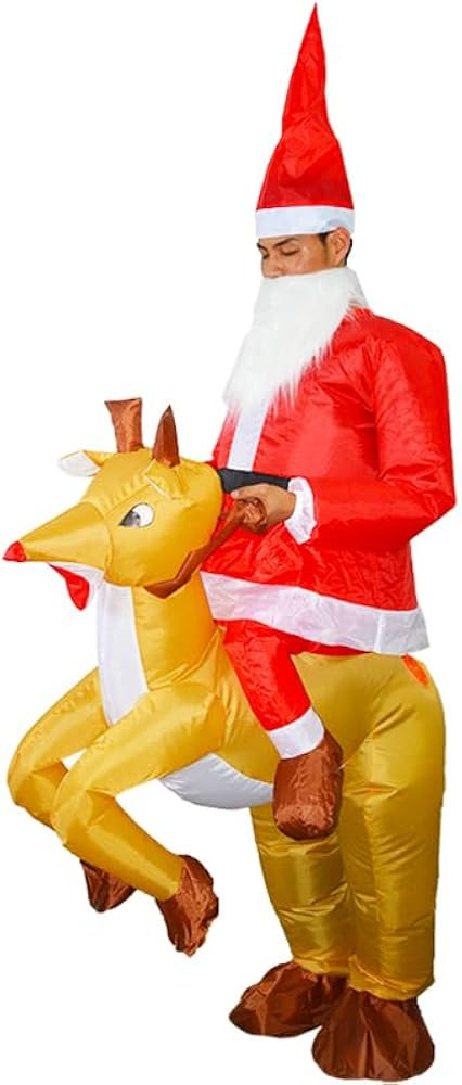 Inflatable Santa Claus Costume for men Xmas Santa Suit Blow Up Costume Adult Christmas Suit | Amazon (US)
