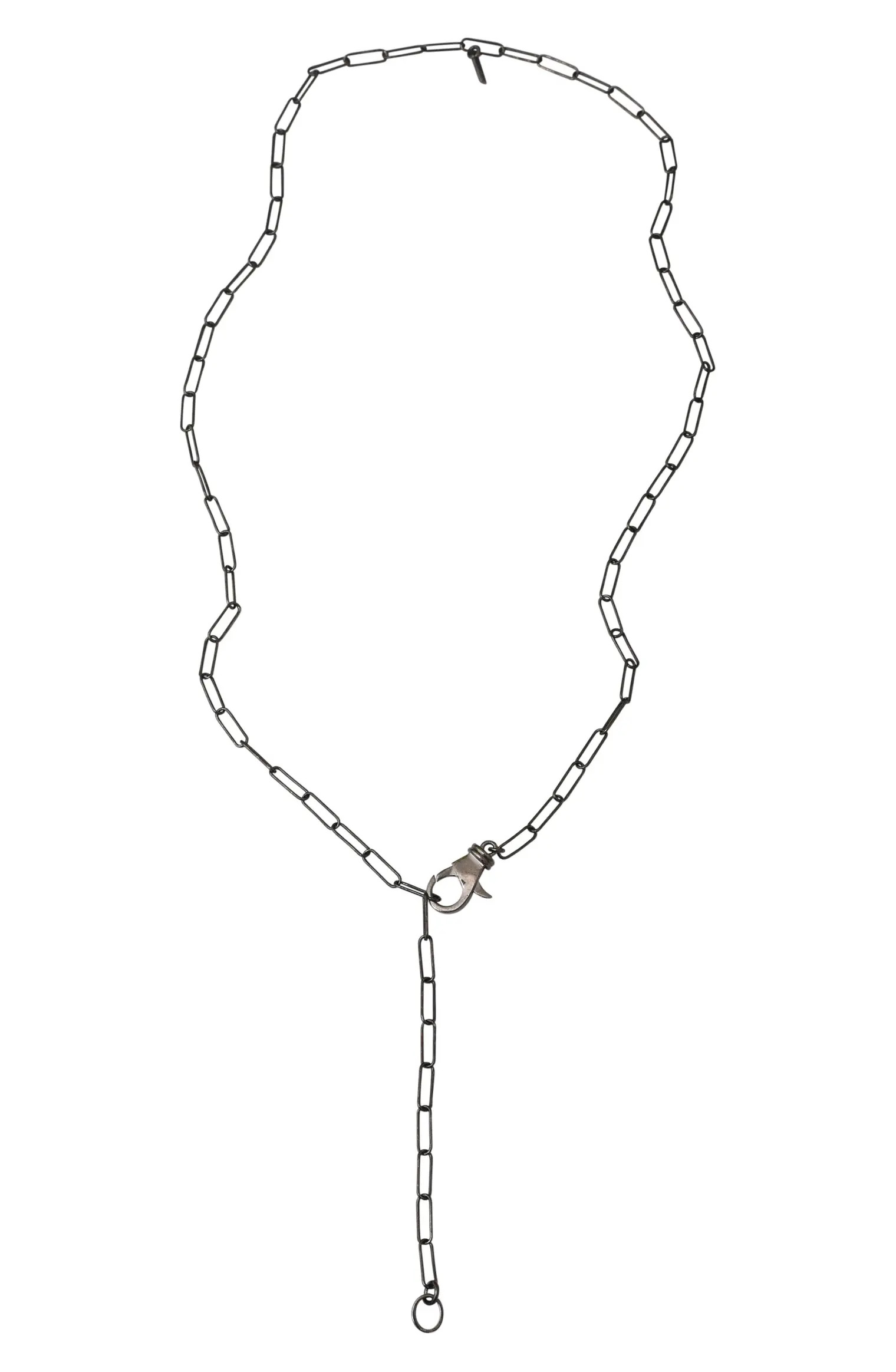 Lock Paper Clip Link Lariat Necklace | Nordstrom