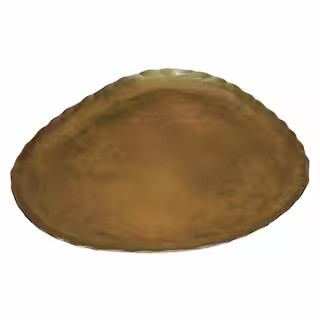 HomeRoots Amelia 7.5 in. W x 0.5 in. H x 8 in. D Oval Brass Metal Plates 2000397915 - The Home De... | The Home Depot