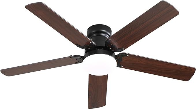 Sofucor 42 Inch Ceiling Fan With Lights, Remote Control LED Light 5 Dual Finish Blades Reversible... | Amazon (US)