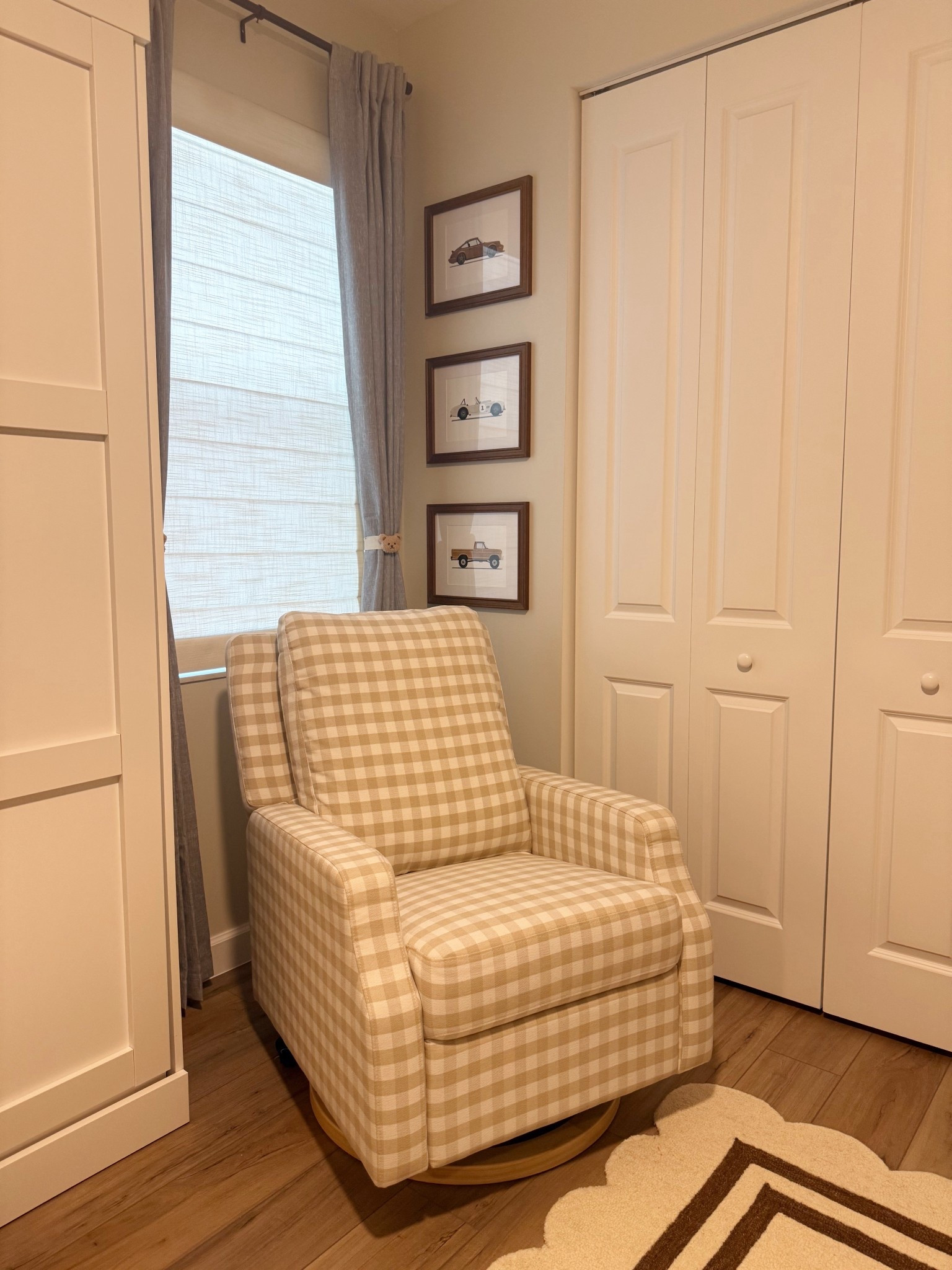 Favorite seat in the house 🧸 glider from namesake, curtains (in chambray blue) and Teddy bear curtain holders from Amazon 

#LTKBump #LTKmomlife #LTKBaby