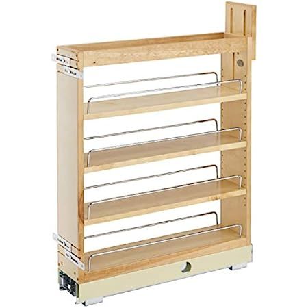 Rev-A-Shelf 432-BF-6C 6-Inch Base Cabinet Filler Pullout Kitchen Wooden Spice Rack Holder Shelves... | Amazon (US)