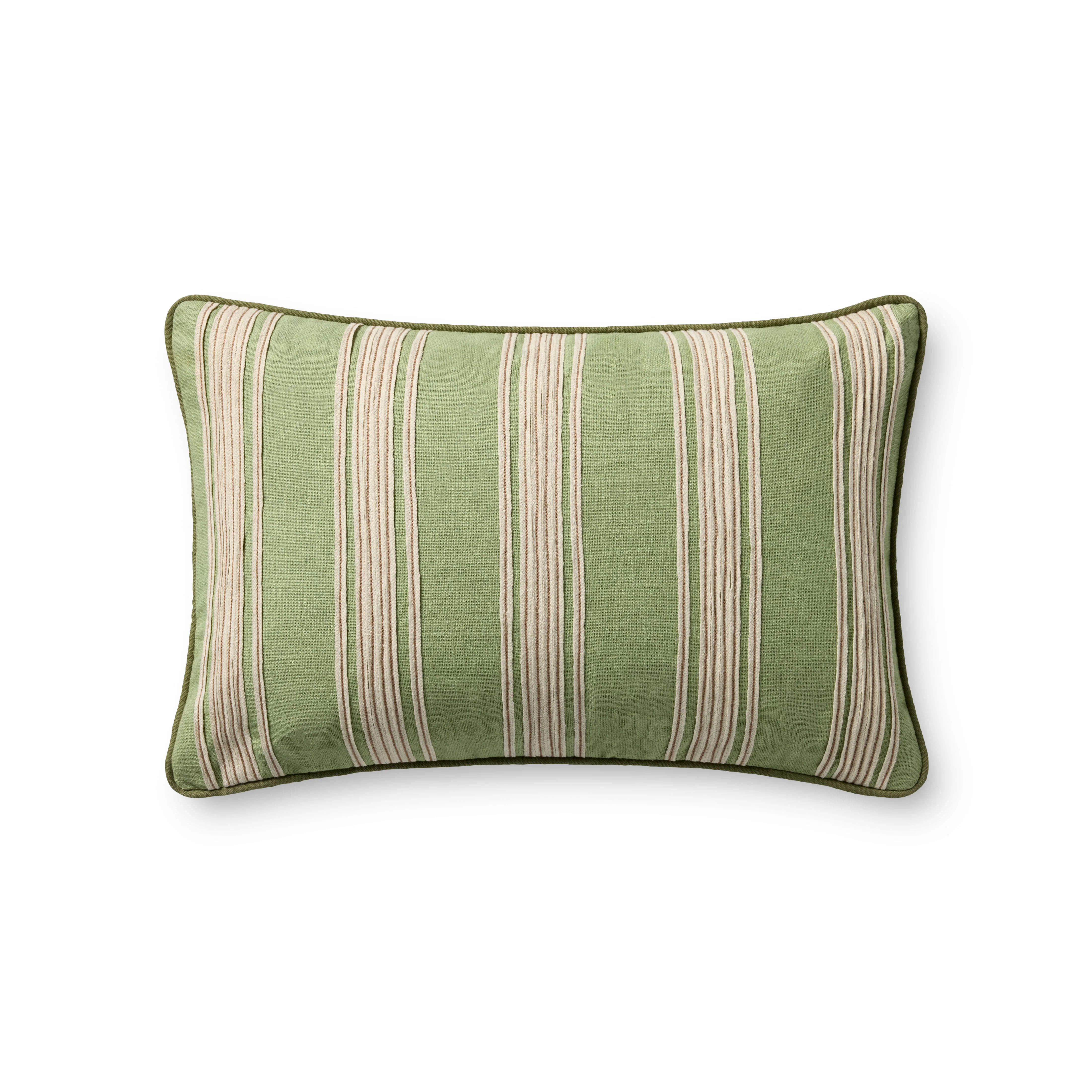 Chris Loves Julia x Loloi Verona Green 13'' x 21'' Cover w/Down Pillow | Outrageous Interiors + Design