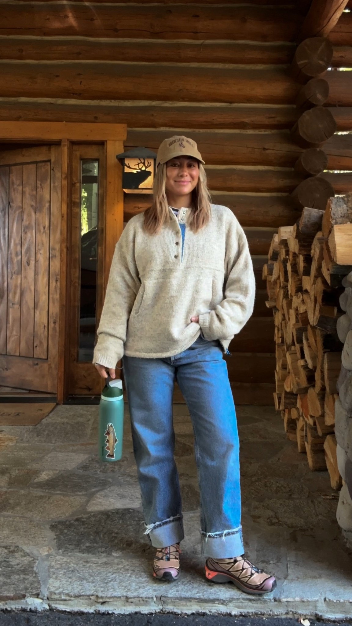 Cozy fall day outfit! Jeans are TTS, sweater is from a local shop so I linked some other really cute cozy options! Same w the hat. 