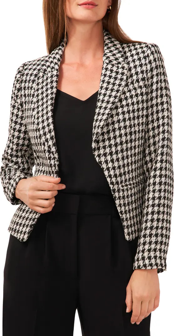 Halogen® Houndstooth Crop Blazer | Nordstrom | Nordstrom