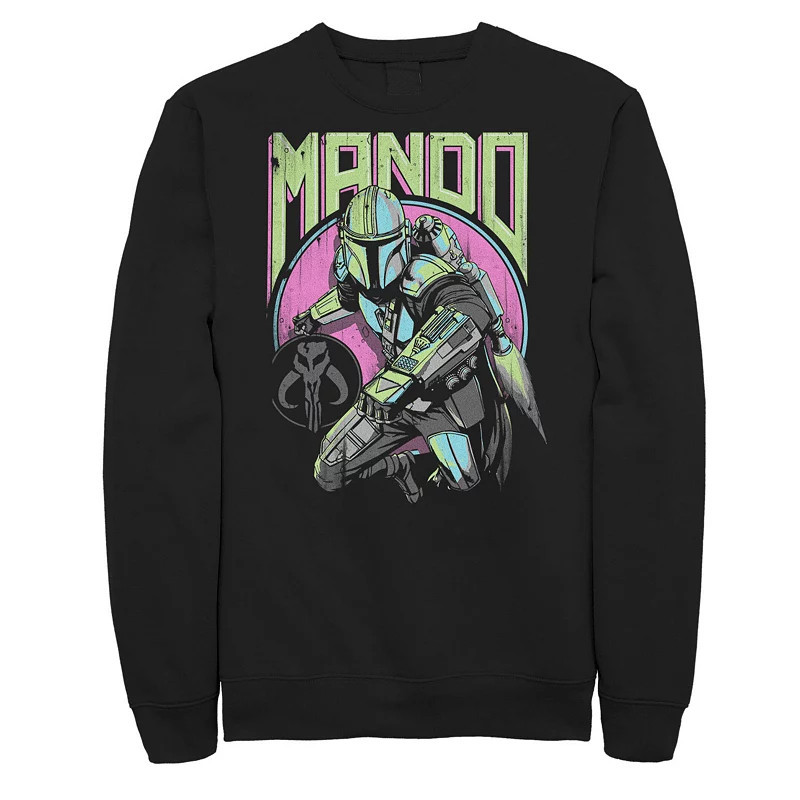 Big & Tall Star Wars The Mandalorian Mando New Wave and Icon Sweatshirt, Men's, Size: 3XL, Black | Kohl's