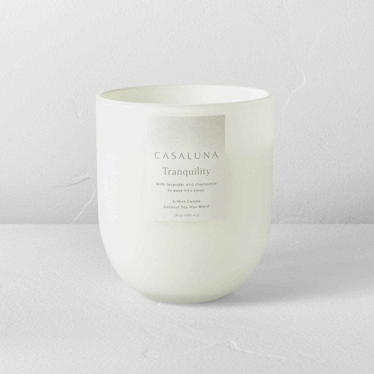 Tranquility Core Frosted Glass Wellness Jar Candle White - Casaluna™ | Target
