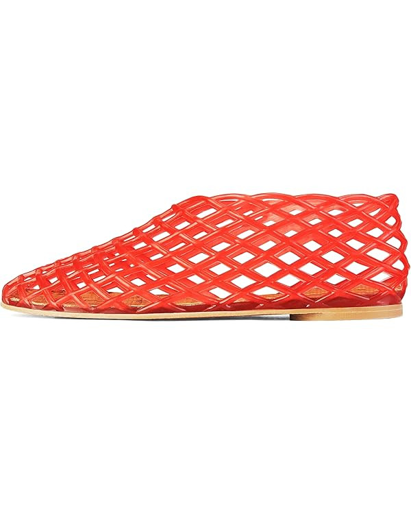 Jelly Mesh Ballet Flats for Women Fishnet PVC Clear Hollow Jellies Sandals Comfortable Beach Ball... | Amazon (US)