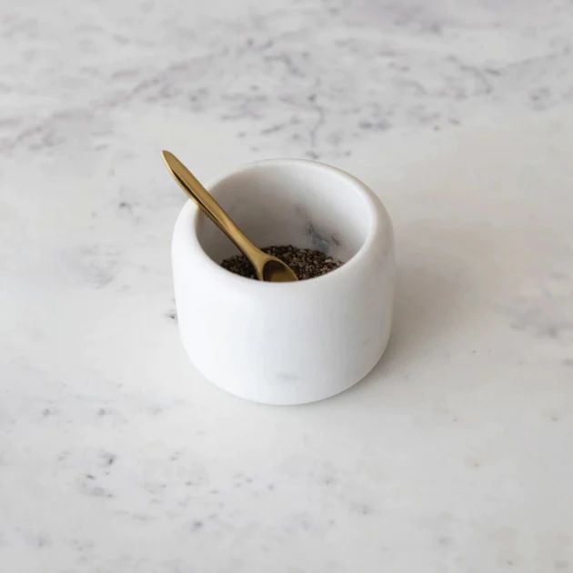 Marble Pinch Pot + Spoon | Pepper + Vetiver