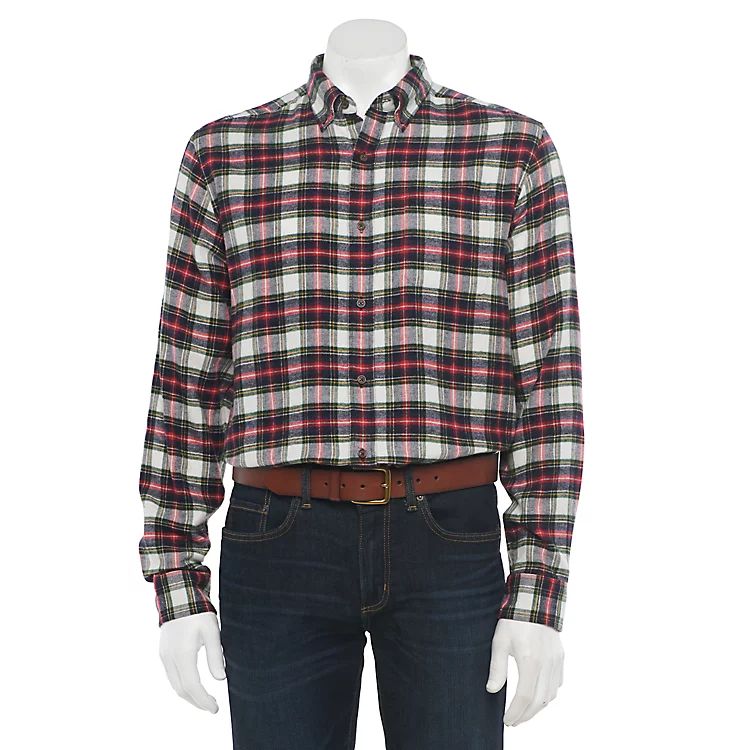 Men's Croft & Barrow® Extra-Soft Woven Flannel Button-Down Shirt | Kohl's