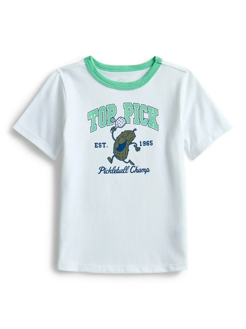 Wonder Nation Toddler Boys' Graphic Ringer Tee with Short Sleeves, Size 18M-5T | Walmart (US)