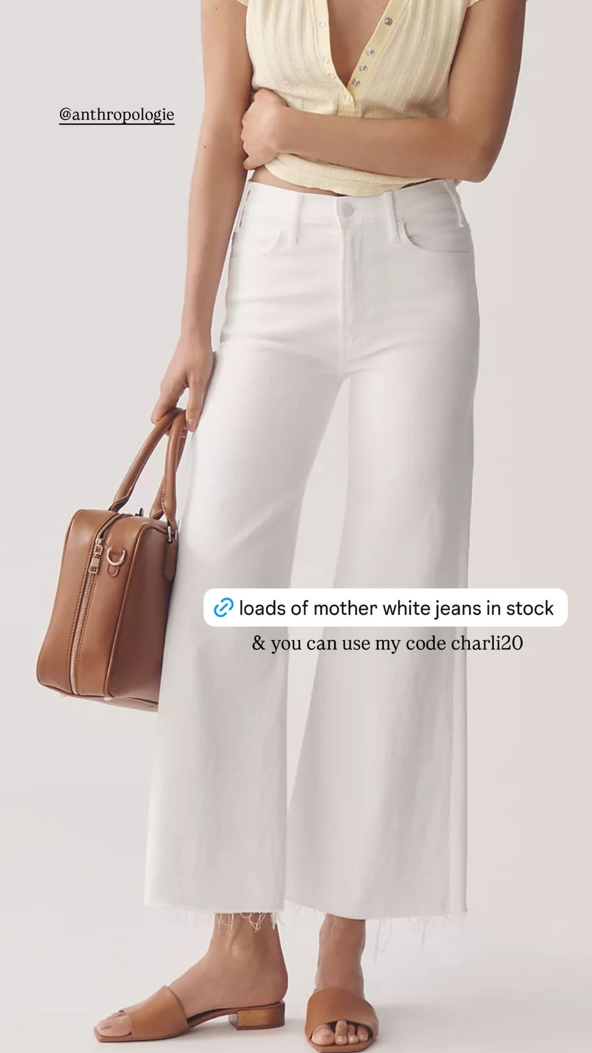 white jeans are a spring/summer staple and there are so many amazing pairs for mother currently on sale at Anthropologie when you use code charli20! this wide leg pair are a favorite of mine and look fab with sandals or a kitten heel.

#LTKSeasonal #LTKSaleAlert