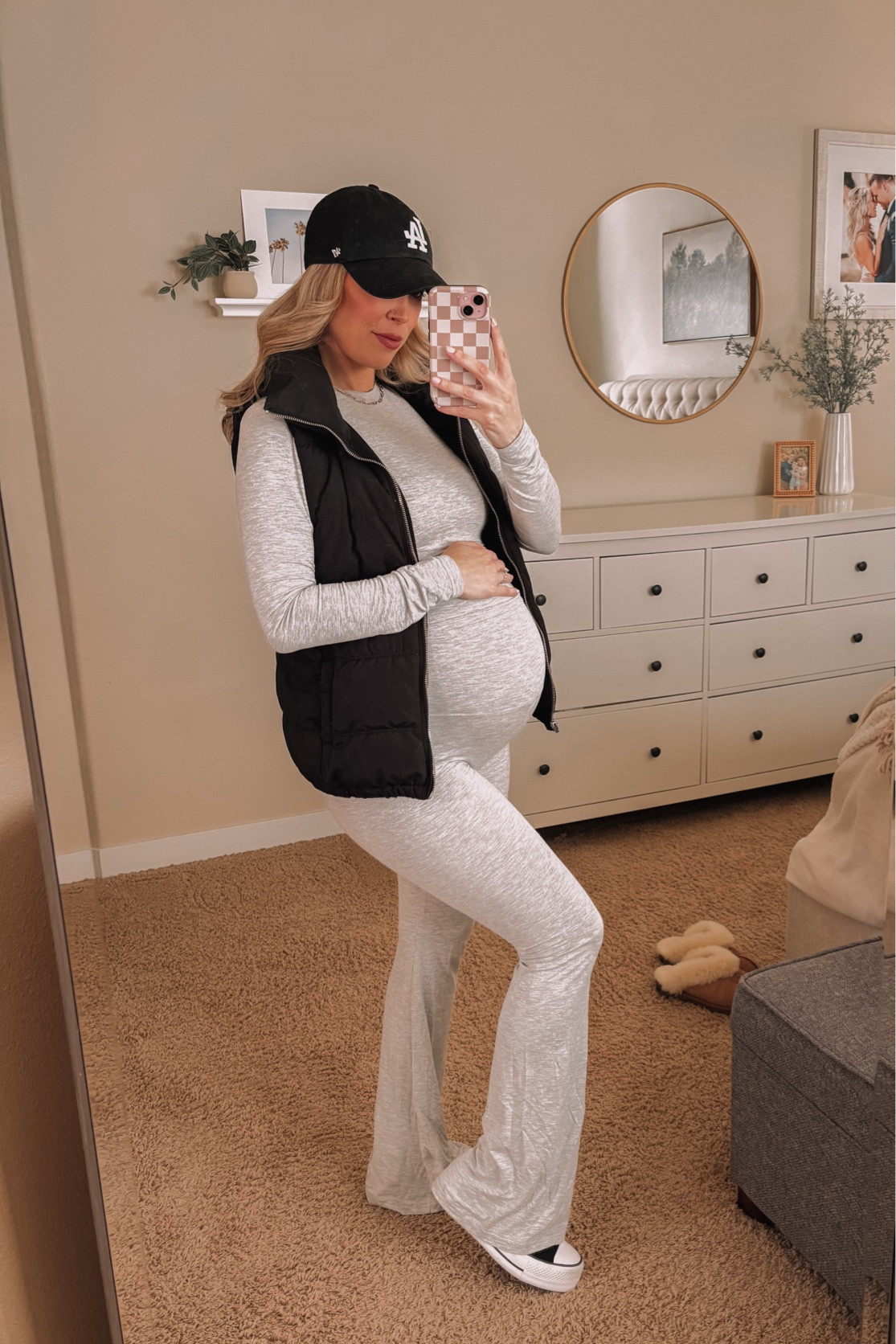 Wearing a size small in this matching set from Amazon. Still fits my 33 week bump. Top is getting snug  

#LTKStyleTip #LTKSeasonal #LTKBump