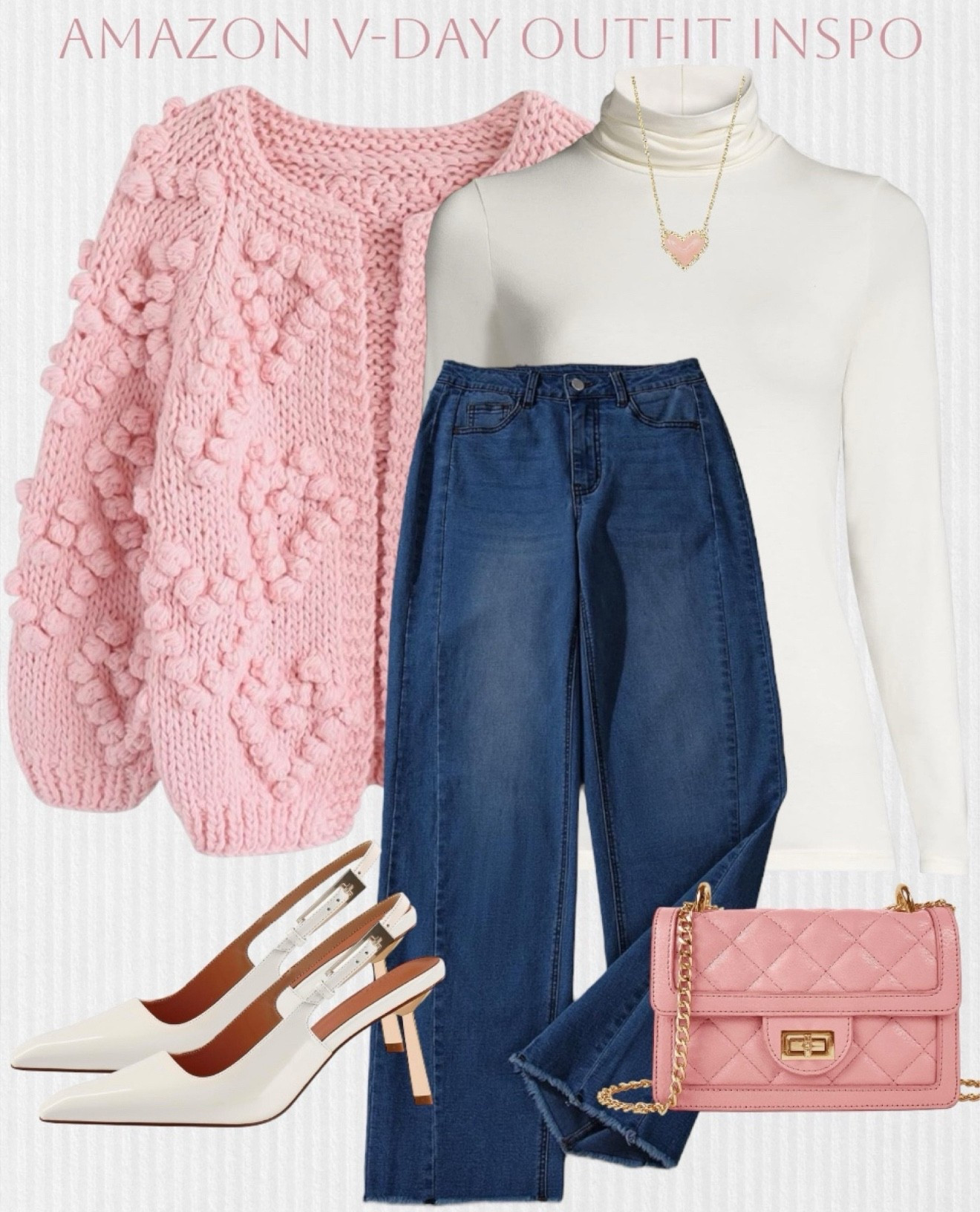 Casual Valentine’s Day outfit idea for brunch or a Galentine’s date, even date night.




Galentines day outfit, vday outfit, teacher Valentine’s Day outfit, Valentine’s Day office outfit, Valentine’s Day workwear, amazon Valentine’s Day outfit, Valentine’s  date night outfit, pink heart sweater, pink heart Cardigan, turtleneck top, Amazon jeans, 

#LTKStyleTip #LTKShoeCrush 

#LTKootd #LTKHoliday

#LTKSeasonal #LTKFindsUnder50 #LTKFindsUnder100