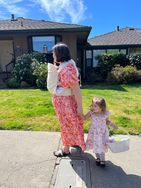 Spring with my girls🫶🏻 Anthropologie midi dress in large petite, adorable toddler dress from Janie & Jack and my favorite baby carrier from Wildbird 

#LTKbaby #LTKmidsize #LTKfamily